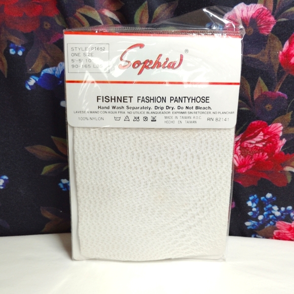 CLEARANCE Sophia Fishnet Stockings Lot OF 5 White Side Seams Back Seams Vintage - Picture 11 of 17